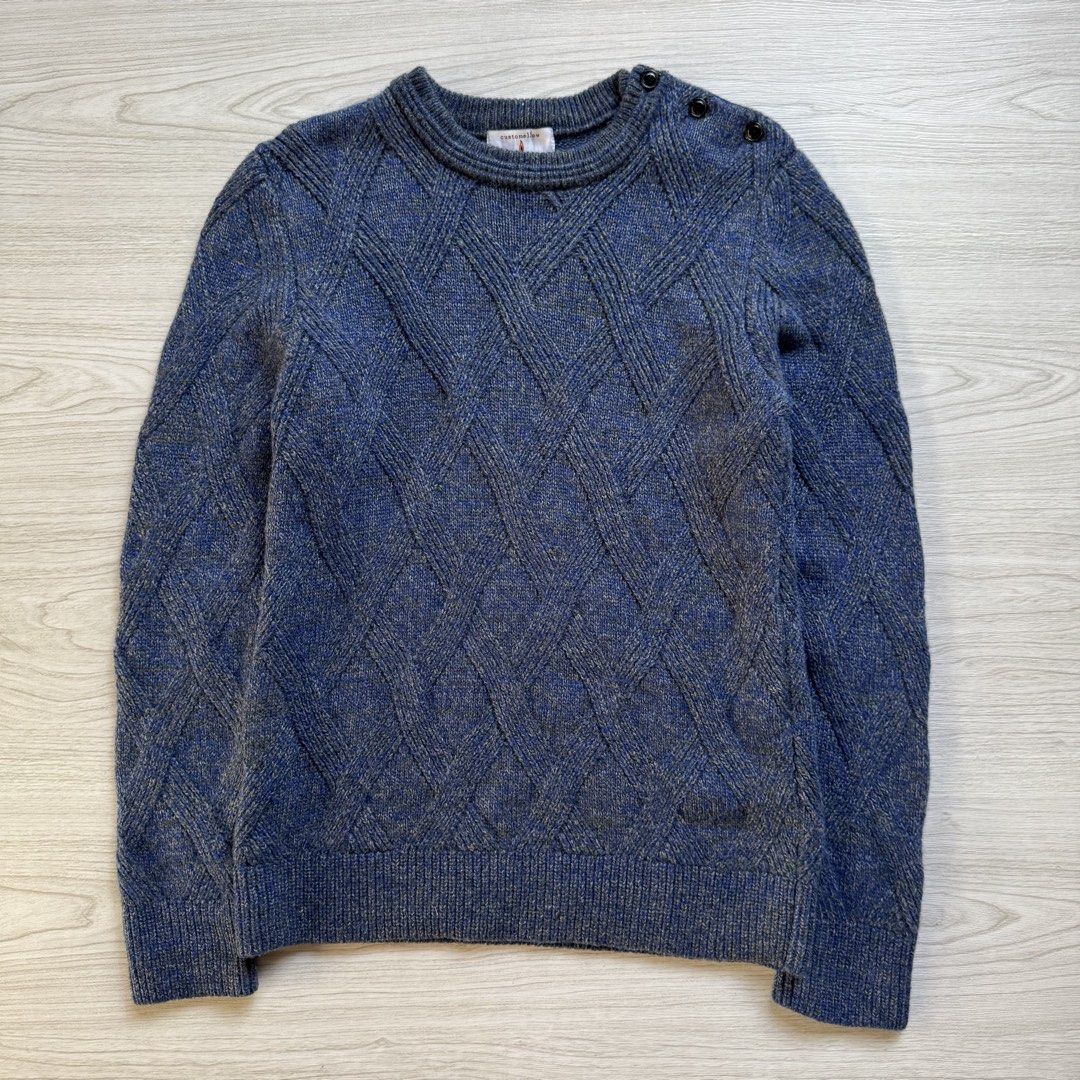 Customellow Cable Knit Sweater (Category: Coats, Jackets and Outerwear) located in Zamboanga. Submitted by rustic.rev (Listing ID 1470471551, Image 1). Description: Customellow Cable Knit Sweater In excellent condition Tagged: 38 Actual Measurements: Pit to pit: 19” Length: 27” Shoulders: 17.5” Sleeves length: 28.5”.