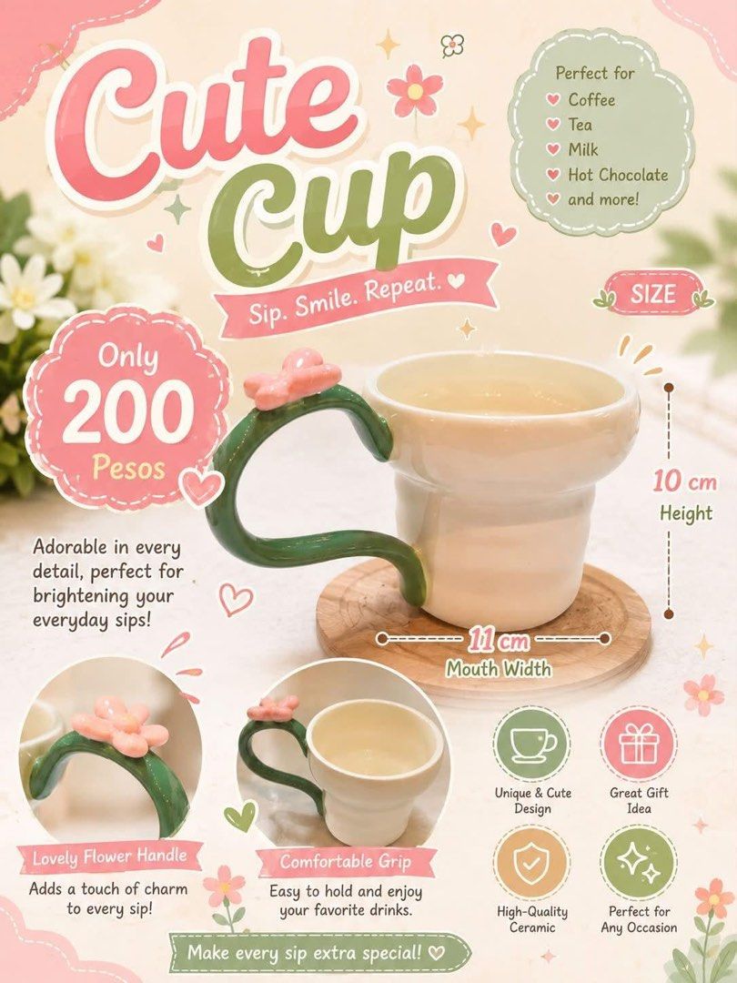 Cute Big Mug (Category: Coffee & Tea Tableware) located in San Pablo. Submitted by lamujer_stonewareph (Listing ID 1470505474, Image 1). Description: .