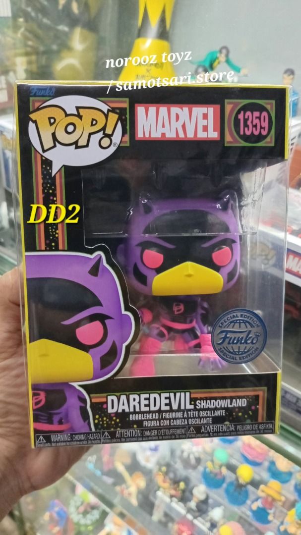Daredevil Funko Pop Collection! 499-pesos EACH (Category: Figurines & Statues) located in Pasig City. Submitted by samotsari.store (Listing ID 1470492836, Image 3). Description: 👀✨ Daredevil Funko Pop Collection! 😈🔴 Mga boss, silip tayo! 👀 Mga Daredevil fans at Funko Pop collectors, baka ito na ang chance para madagdagan ang inyong collection! 🔥 🔴 Available Funko Pops: - Funko Pop King Daredevil #1292 — 1 pc - Funko Pop Daredevil: Fall from