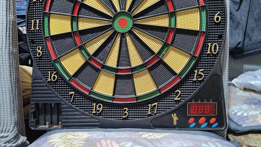 Dart Board (Category: Other Sports Equipment and Supplies) located in Pasay City. Submitted by marineljapansurplus (Listing ID 1470354168, Image 2). Description: Electronic Dart Board Not tested For your collection, Or for display on your Room / Restobar The small dart board used for pellet gun practice. As is where is condition Price: ₱899 Location: Cabrera Pasay City.