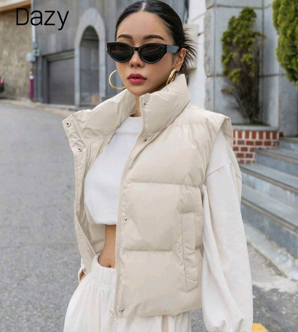 Dazy Beige Puffer Vest Size M (Category: Coats, Jackets and Outerwear) located in Manila. Submitted by meicuya (Listing ID 1470474950, Image 1). Description: brand new and unused RFS: duplicate order.