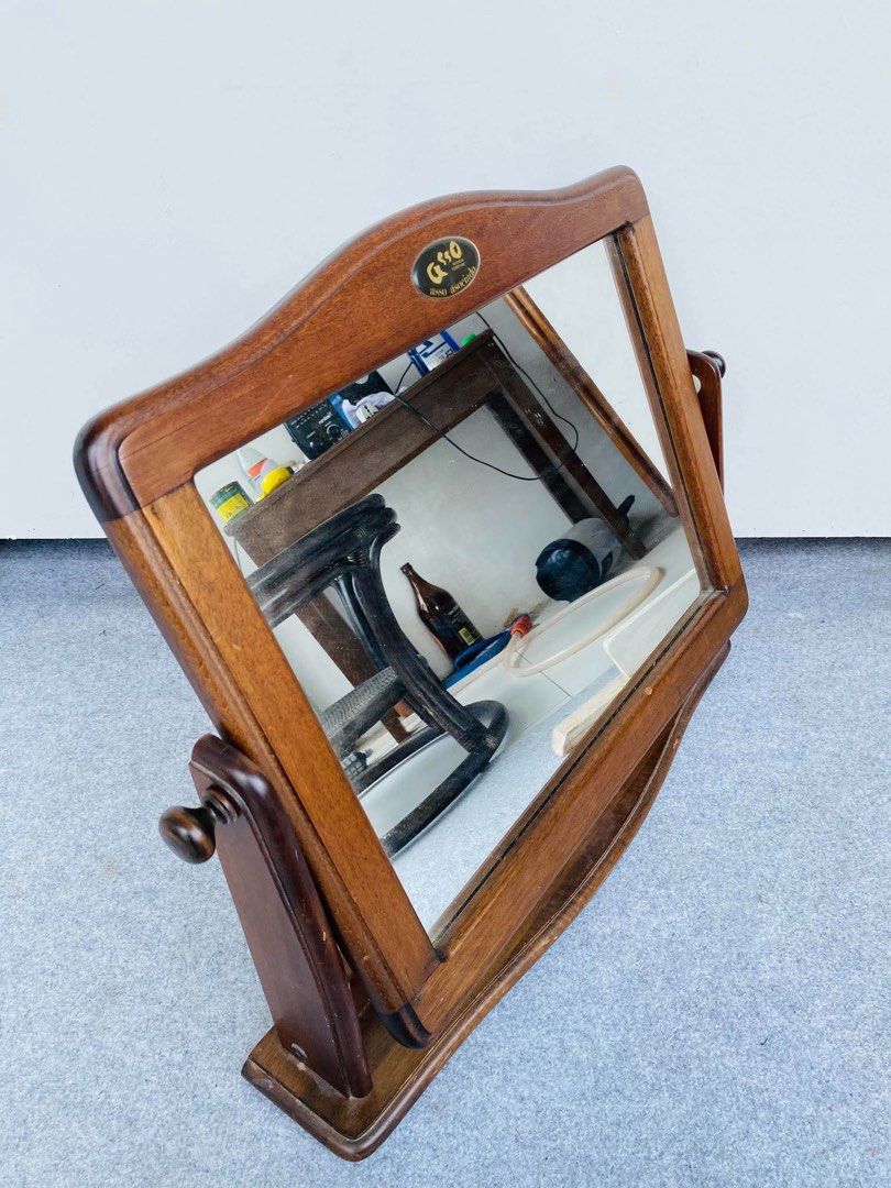 Desk Mirror (Category: Mirrors) located in Manila. Submitted by elliefurnies31 (Listing ID 1470386944, Image 2). Description: "JAPAN SURPLUS" TABLE MIRROR SIZE: 24L" x 21H" inches (AS-IS ITEM) IN GOOD CONDITION.