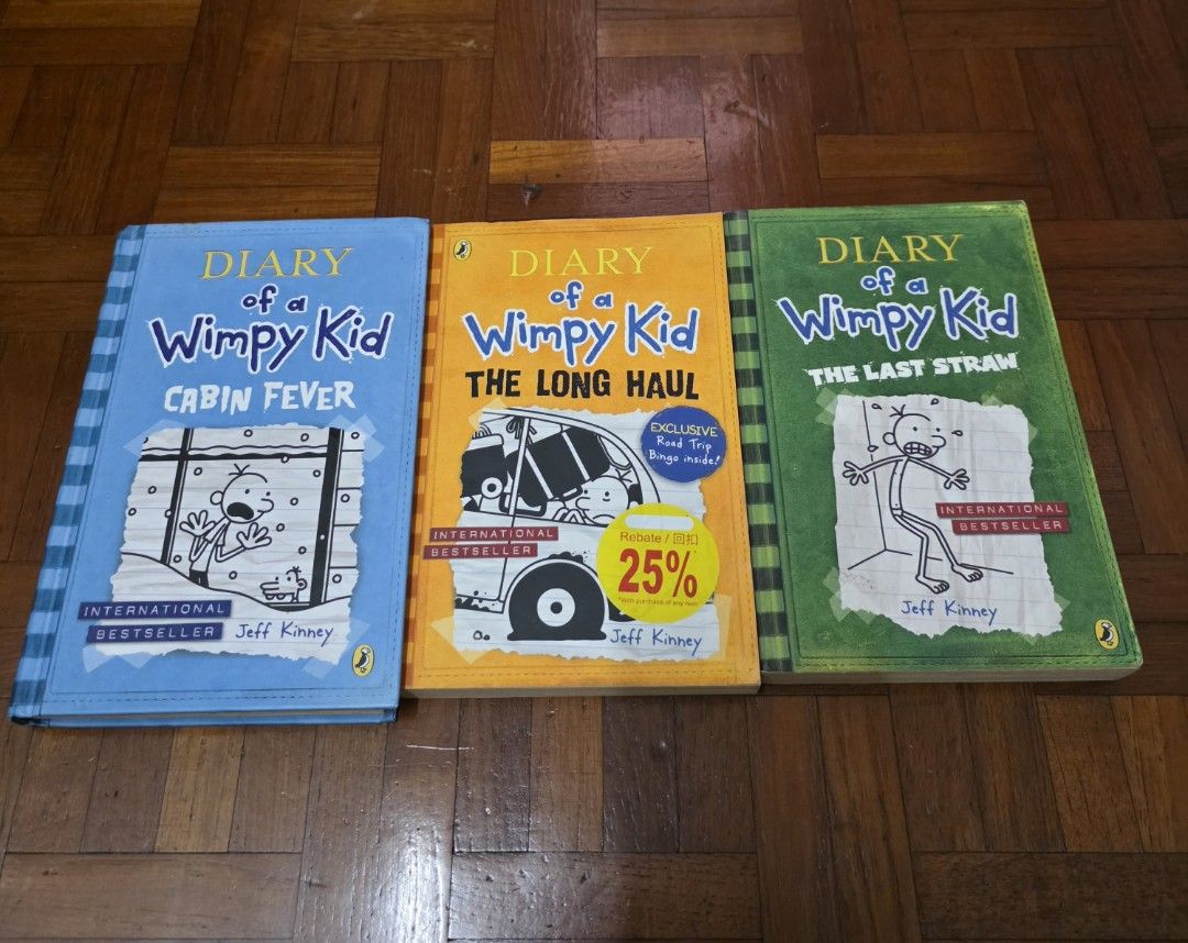 Diary of a Wimpy kid set of 3, Hobbies & Lifestyle, Books & Magazines ...