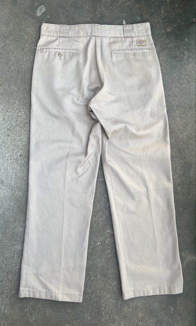 Dickies Khaki Pants (Category: Chinos) located in Manila. Submitted by a.stmngo (Listing ID 1470555855, Image 2). Description: Waist 32 inches Length 40 inches Thigh 10.5 inches Leg opening 9 inches Minimal dirt needwash Faded tag Good Condition 📍Manage your expectation. Item is thrifted. 📍Nagcarlan, Laguna.