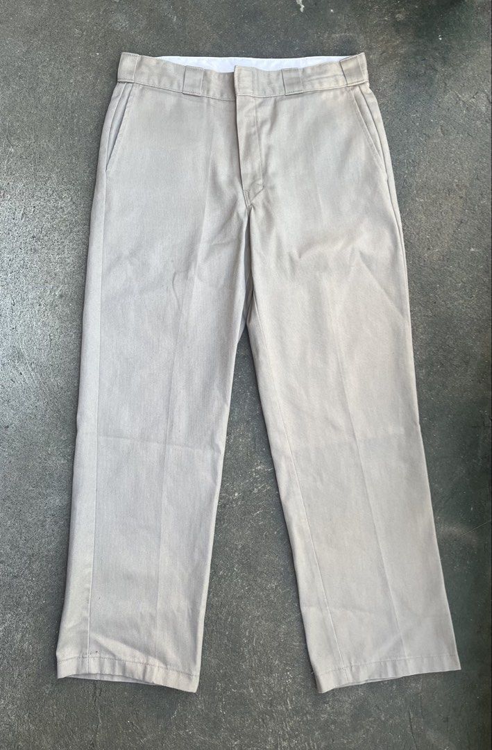 Dickies Khaki Pants (Category: Chinos) located in Manila. Submitted by a.stmngo (Listing ID 1470555855, Image 3). Description: Waist 32 inches Length 40 inches Thigh 10.5 inches Leg opening 9 inches Minimal dirt needwash Faded tag Good Condition 📍Manage your expectation. Item is thrifted. 📍Nagcarlan, Laguna.