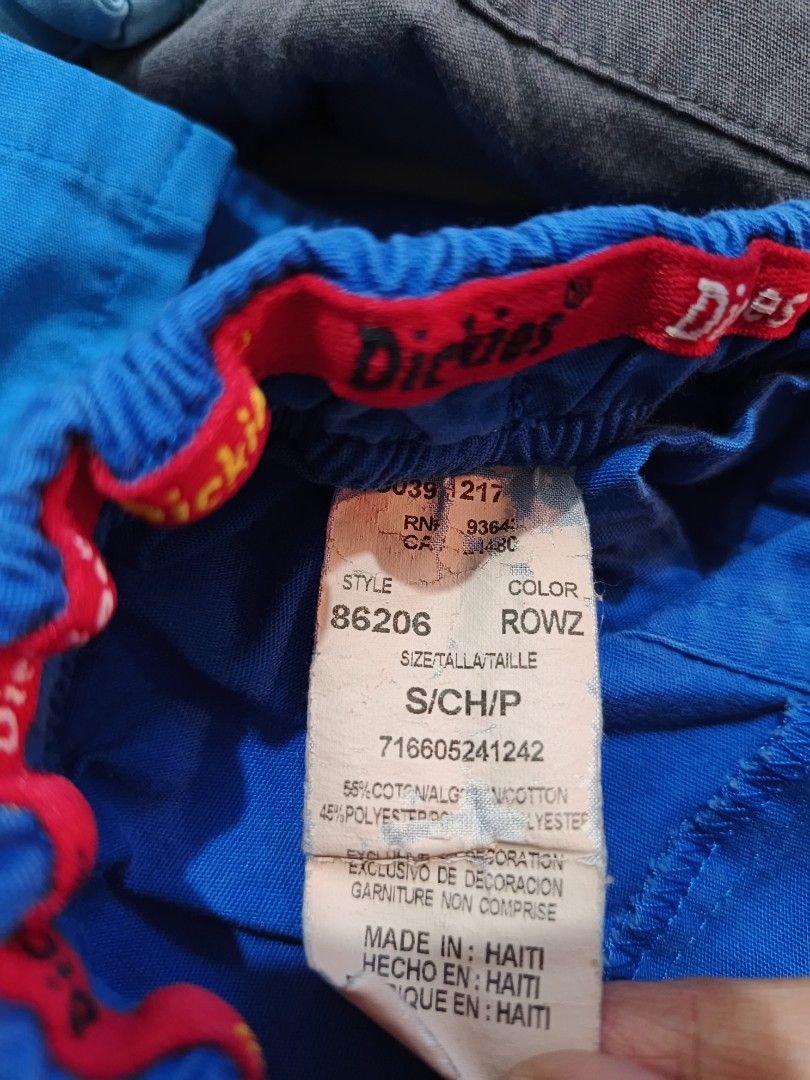 Dickies scrub pants take all 4 pcs (Category: Other Bottoms) located in Rizal. Submitted by vanessa_finds_ (Listing ID 1470424123, Image 2). Description: take all 4 for 500php.