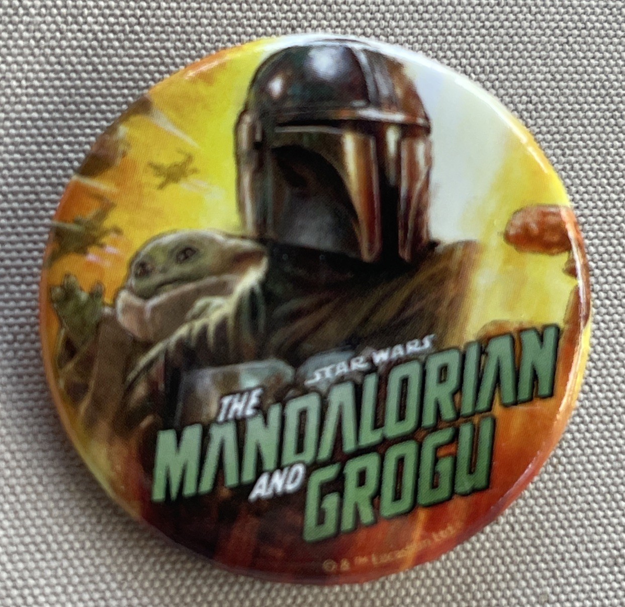 Disney Lucasfilm Star Wars MANDALORIAN & GROGU PIN Button Exclusive ...