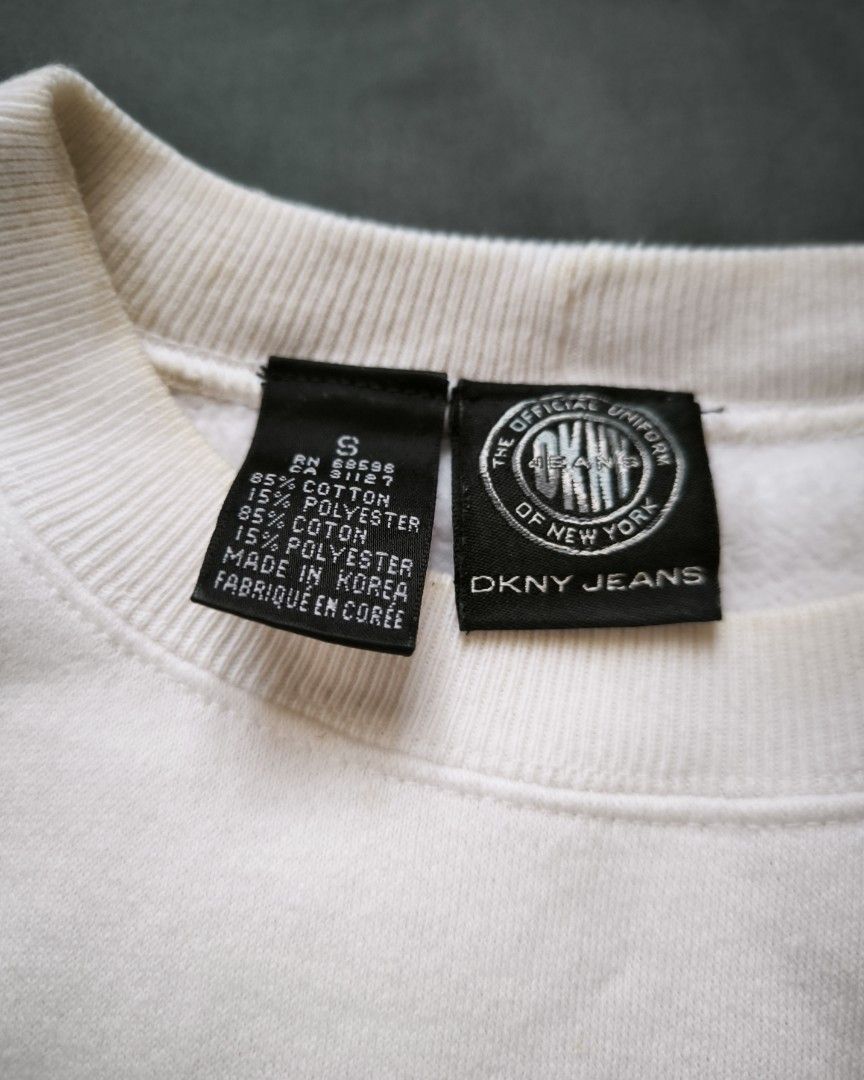 DKNY white sweater (Category: Coats, Jackets and Outerwear) located in Manila. Submitted by wearforce (Listing ID 1470493709, Image 3). Description: DKNY white sweater color: white fit: S-M color rate 9/10 in good condition 550 + sf.