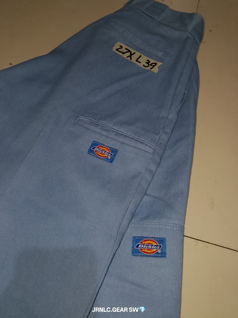 double patch dknee pants (Category: Coats, Jackets and Outerwear) located in Quezon. Submitted by jrnlc.gearssw (Listing ID 1470464163, Image 2). Description: loose fit double patch dknee pants color :sky blue or light blue size 27 length 39 color rate at condition 10/10 both no issue bnew condition .