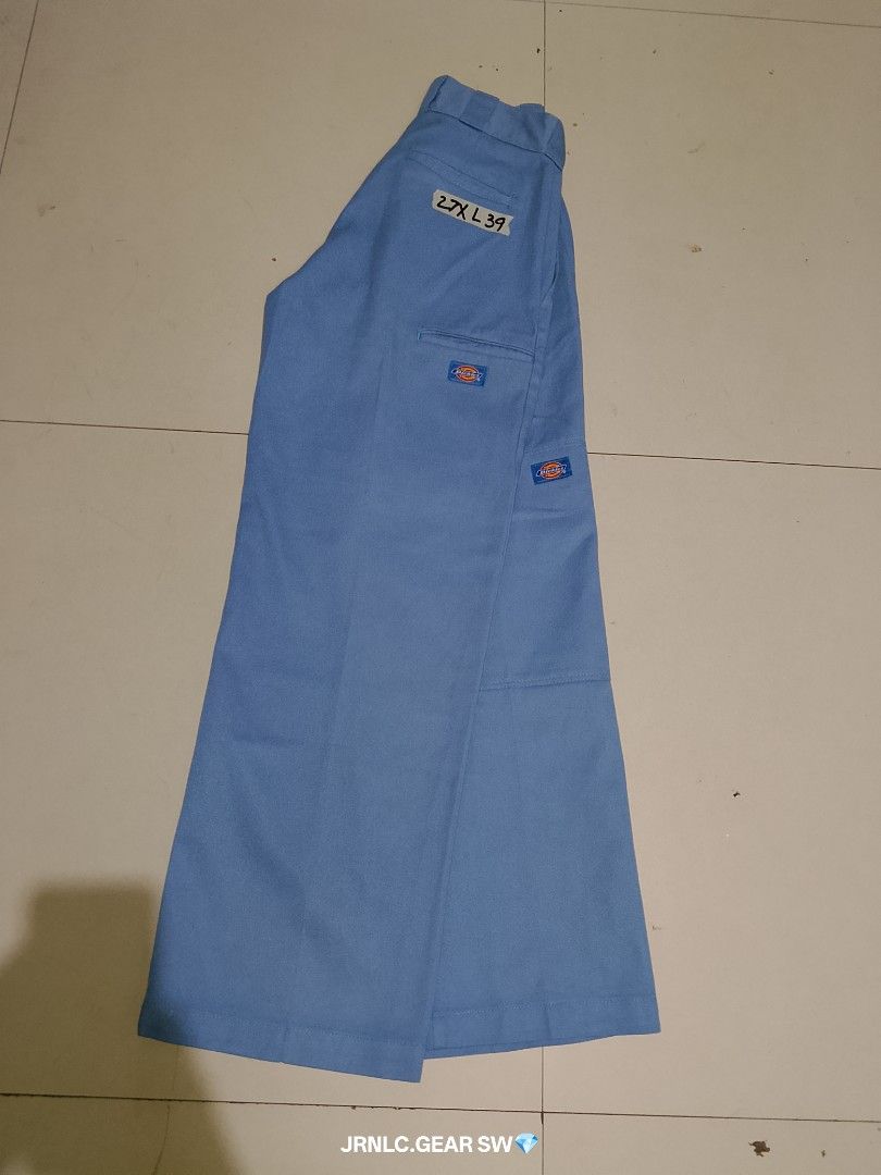 double patch dknee pants (Category: Coats, Jackets and Outerwear) located in Quezon. Submitted by jrnlc.gearssw (Listing ID 1470464163, Image 1). Description: loose fit double patch dknee pants color :sky blue or light blue size 27 length 39 color rate at condition 10/10 both no issue bnew condition .