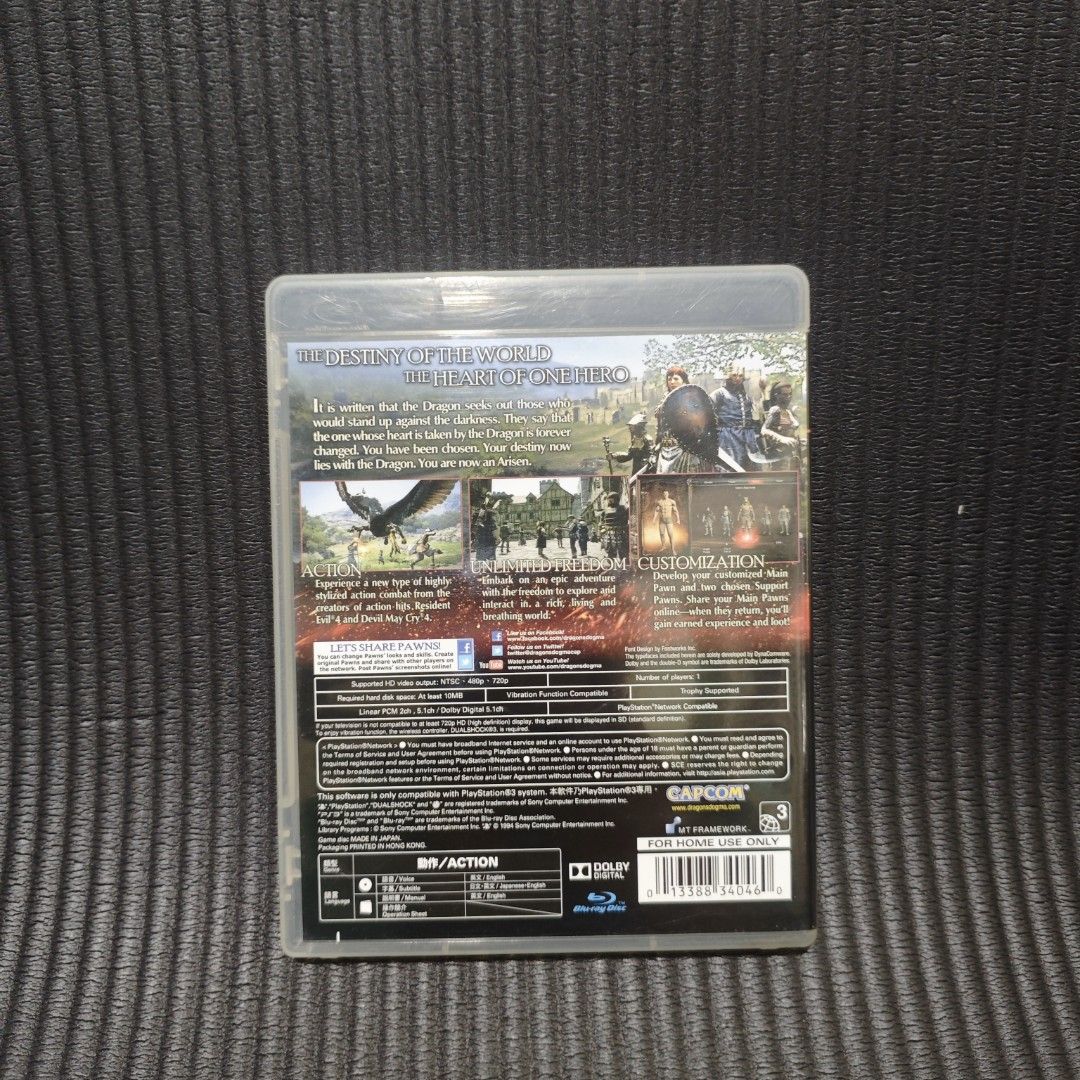 Dragons Dogma Ps3 Game R3 (Category: PlayStation) located in Quezon City. Submitted by shopme_gadget30 (Listing ID 1470518640, Image 3). Description: kindly read the details first for sale fixed price mint condition tested and working with Case and disc game (no scratches) with Manual compatible to ps3 console R3 Region qc area meet up: sm north shipping fee must shoulder by the buyer via lalamove or grab payment: bdo/gcash happy gaming everyone.
