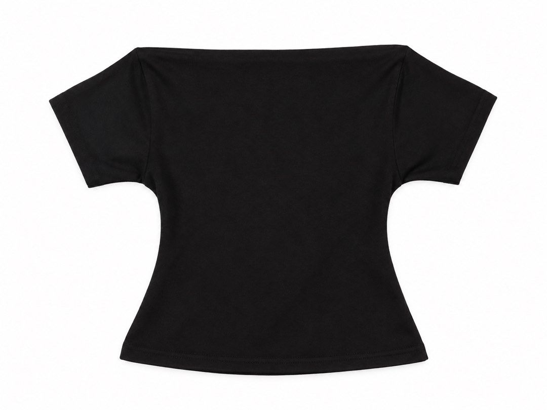 Drop Shoulder Asymmetrical Off Shoulder Top (Category: Blouses) located in Manila. Submitted by rhenalynx_ (Listing ID 1470491083, Image 1). Description: - Color: Solid black - Design: Off-shoulder neckline with short sleeves - Fit: Fitted silhouette through the waist - Material: Soft Breathable Fabric - Details: Clean hem stitching - Style: Minimalist, versatile for jeans or skirts Price: 70 see when worn 💳Mode of Payment: 💙Gcash 🩵GoTyme 🧡Ma