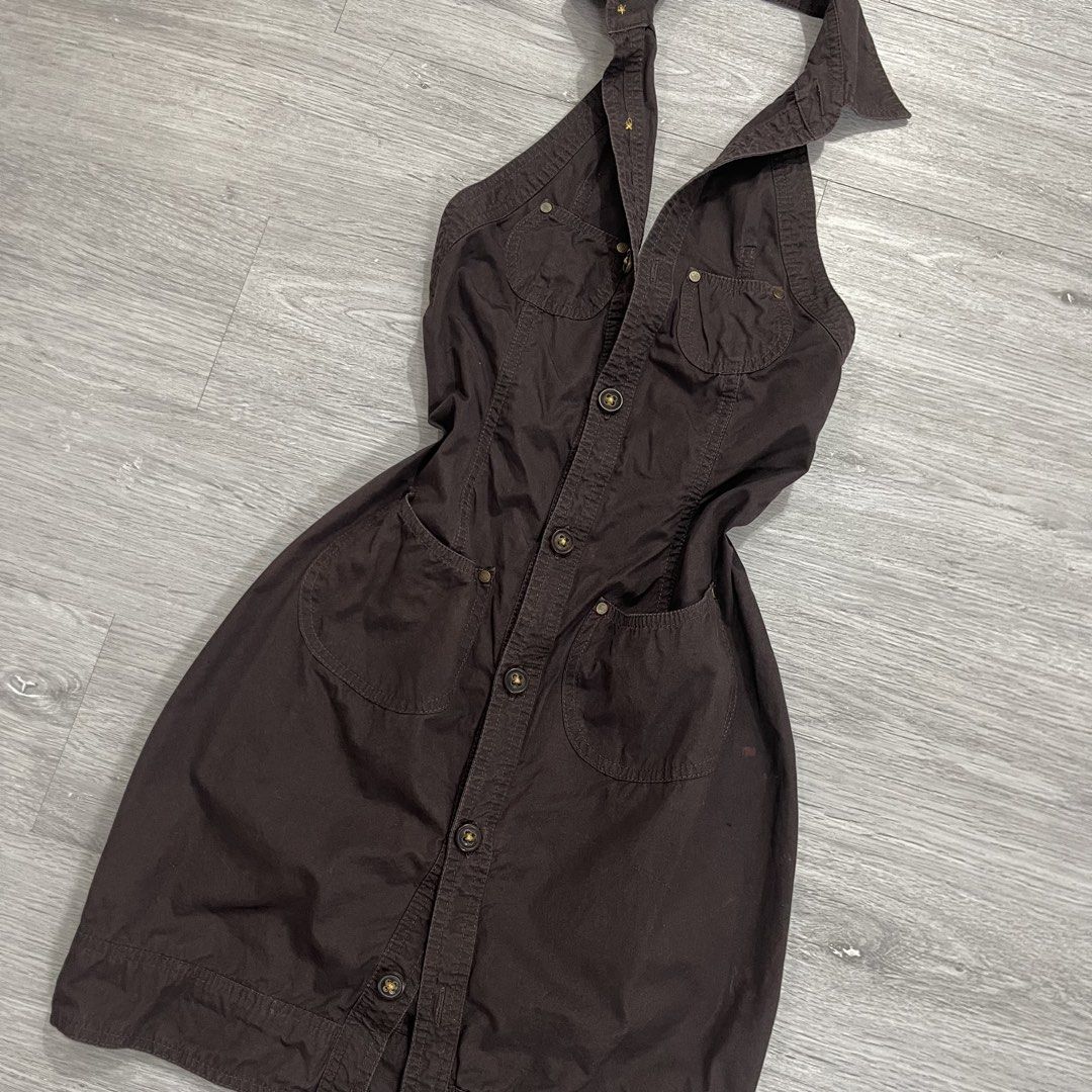 Dsquared2 brown soft denim halter dress (Category: Dresses) located in Davao. Submitted by dollyvtg (Listing ID 1470543762, Image 2). Description: .