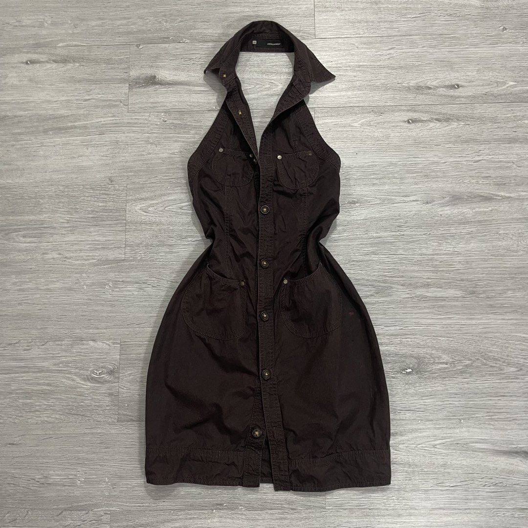 Dsquared2 brown soft denim halter dress (Category: Dresses) located in Davao. Submitted by dollyvtg (Listing ID 1470543762, Image 1). Description: .