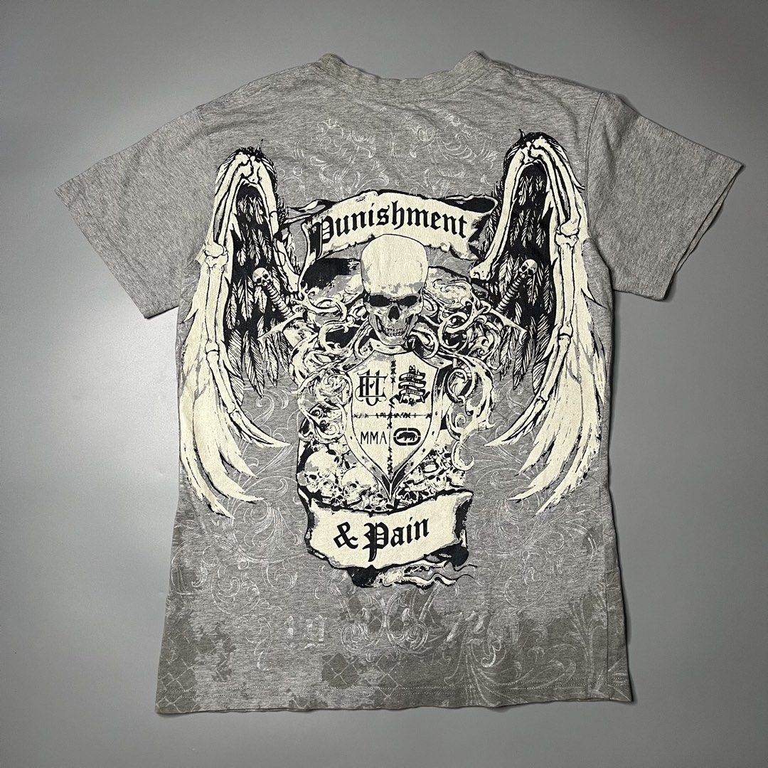 ECKO MMA By ECKO UNLMTD (Category: Tshirts & Polo Shirts ) located in Manila. Submitted by aaaaaahhhhhh (Listing ID 1470418725, Image 2). Description: Large 19.5W 27.5L Minimal cracks Lalamove or J&t Express + Shipping fee.