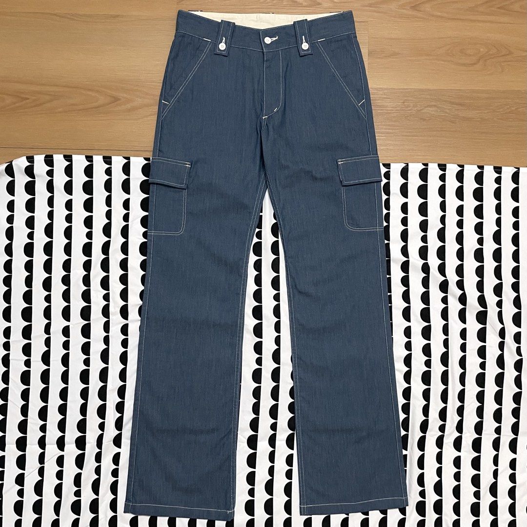 Edwin Flare Military Pants (Category: Trousers) located in Selinsing. Submitted by flyr.bundle (Listing ID 1470528362, Image 2). Description: Waist: 29-30 Length: 42 inch Colour: Denim Material Cotton Condition baik Exclude Postage SM +rm8 S/S +rm16.