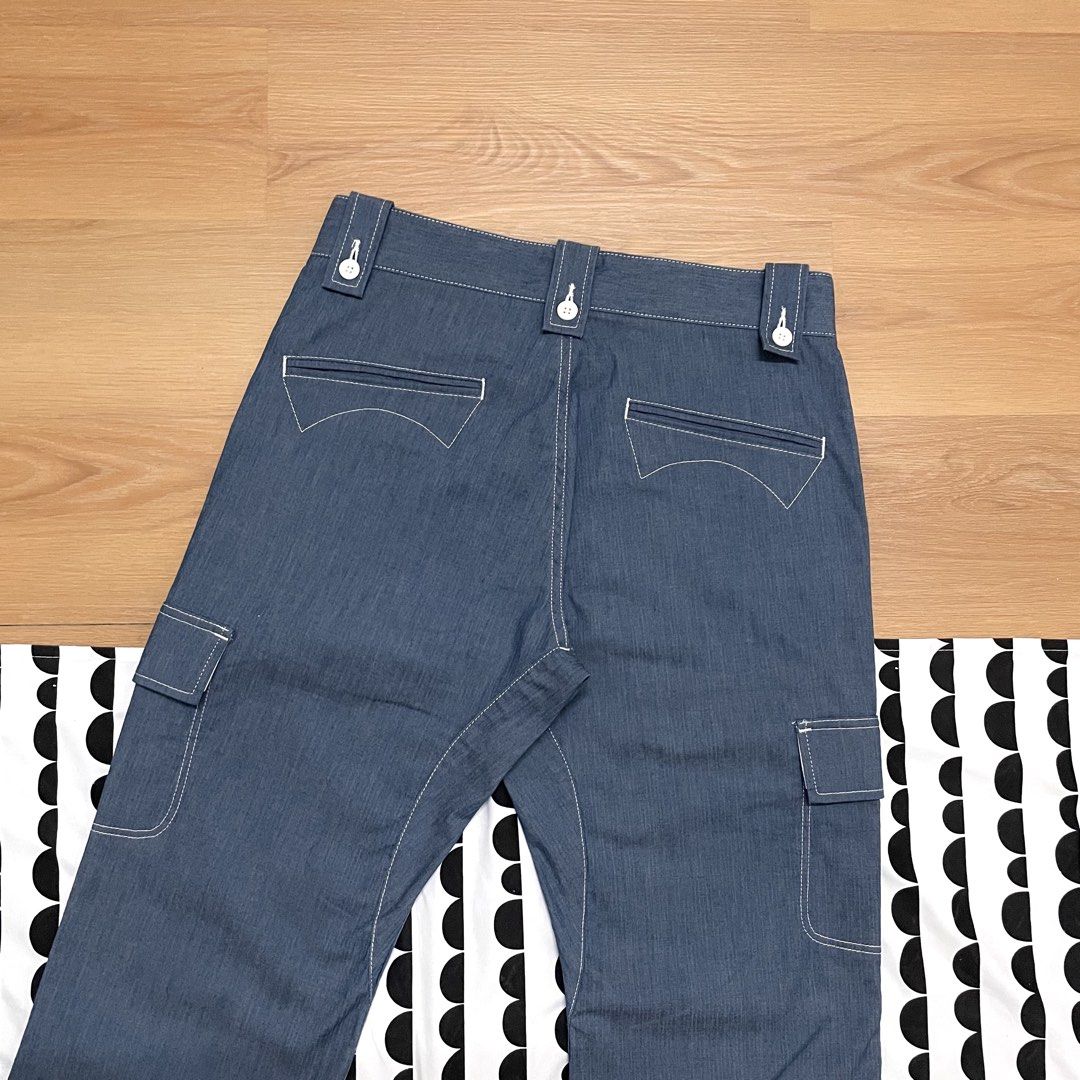 Edwin Flare Military Pants (Category: Trousers) located in Selinsing. Submitted by flyr.bundle (Listing ID 1470528362, Image 3). Description: Waist: 29-30 Length: 42 inch Colour: Denim Material Cotton Condition baik Exclude Postage SM +rm8 S/S +rm16.