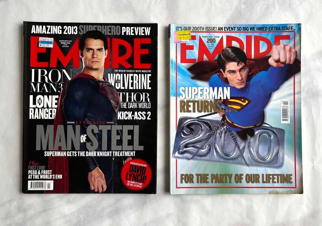 Empire Movie Magazines Superman Man of Steel & Superman Returns Bundle ...