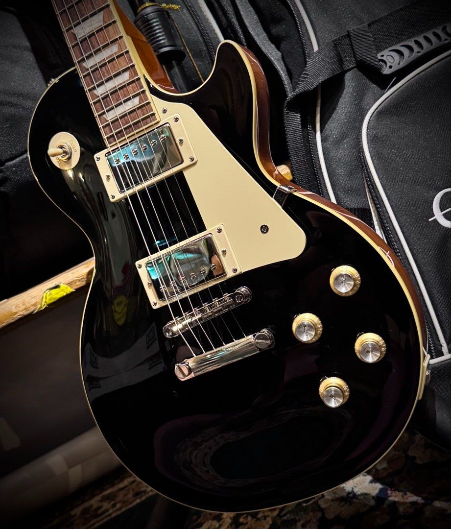 Epiphone Les Paul Standard 60s Electric Guitar w/Bag, Ebony, Hobbies ...
