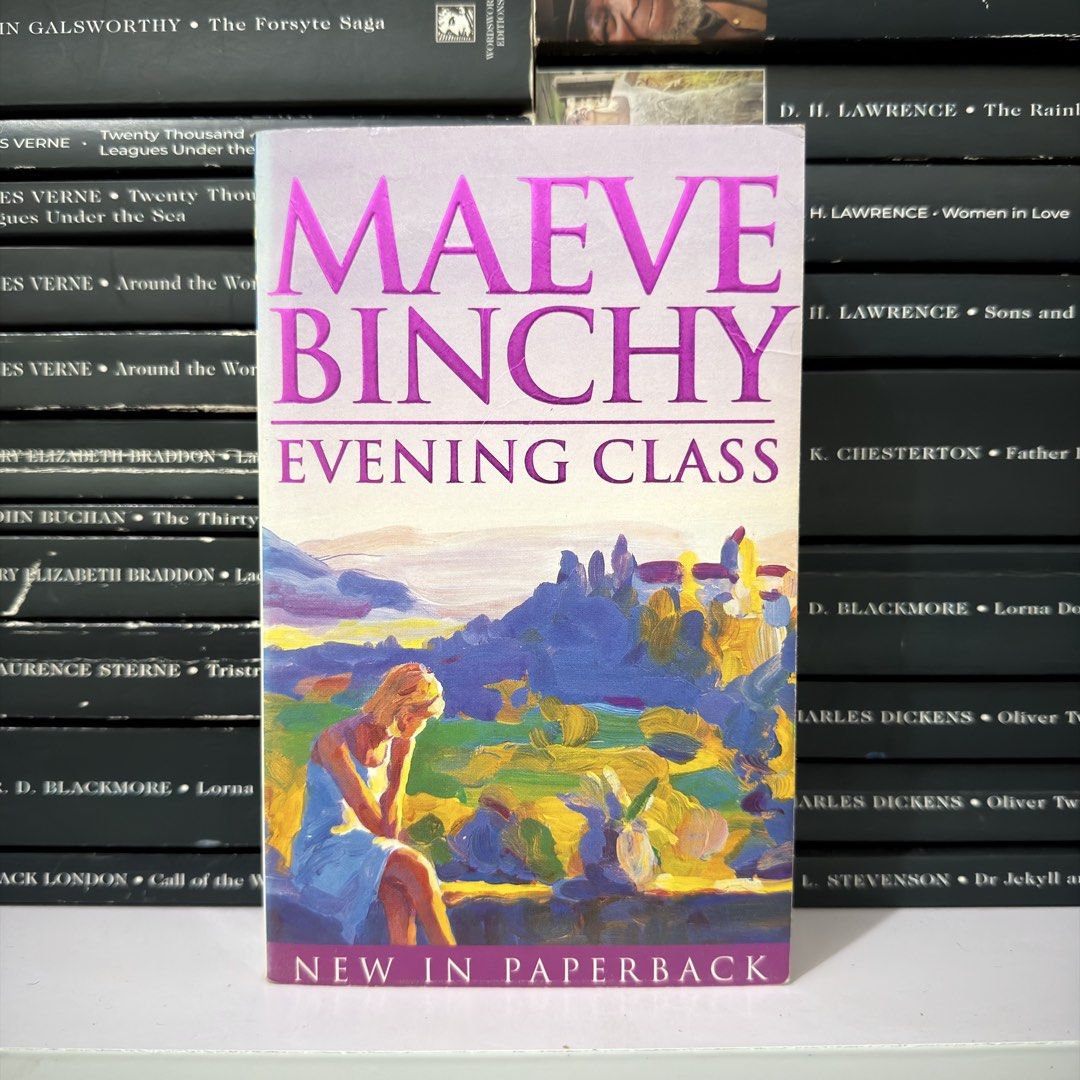 Evening Class by Maeve Binchy Paperback Novel (Category: Storybooks) located in Lingayen. Submitted by readwjane (Listing ID 1470478032, Image 1). Description: - Title: Evening Class by Maeve Binchy - Format: Paperback, standard fiction size - Condition: Clean spine, crisp pages - Cover: Colorful painted artwork with a seated figure - Genre: Perfect for fans of contemporary drama and romance.