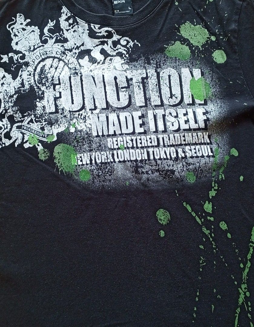 EXR Y2k Grunge Graphic Tee (Category: Tshirts & Polo Shirts ) located in Legazpi City. Submitted by gaz1009 (Listing ID 1470443840, Image 2). Description: Y2K Grunge Graphic Tee Excellent Condition Size Large on tag L26W20 Color rate : 9.5/10 no issues washtag is erased na ung texts ⚠️ REMINDER: Items are either pre-loved or thrifted, so always manage your expectations. Authenticity is also not guaranteed so buy at your own risk..