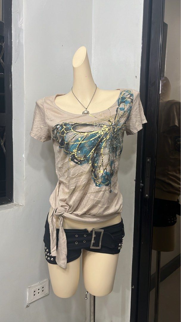 Fairy grunge butterfly tanktop (Category: Others Tops) located in Caloocan City. Submitted by onlyfromthepast (Listing ID 1470481674, Image 2). Description: 9/10 condition Small on tag can upto large ✅My bio before purchasing tia💕 ✅ All items are fresh from bales, Pls expect dirt,dust or stains.