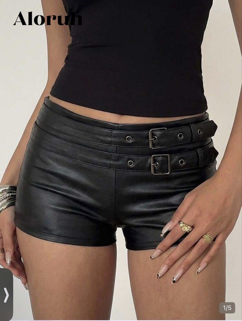 Faux Leather Shorts - size L (Category: Shorts) located in Mandaluyong City. Submitted by lexterrr (Listing ID 1470279650, Image 2). Description: Brand new - never worn! • Size L fits 86-108cm • Faux leather.
