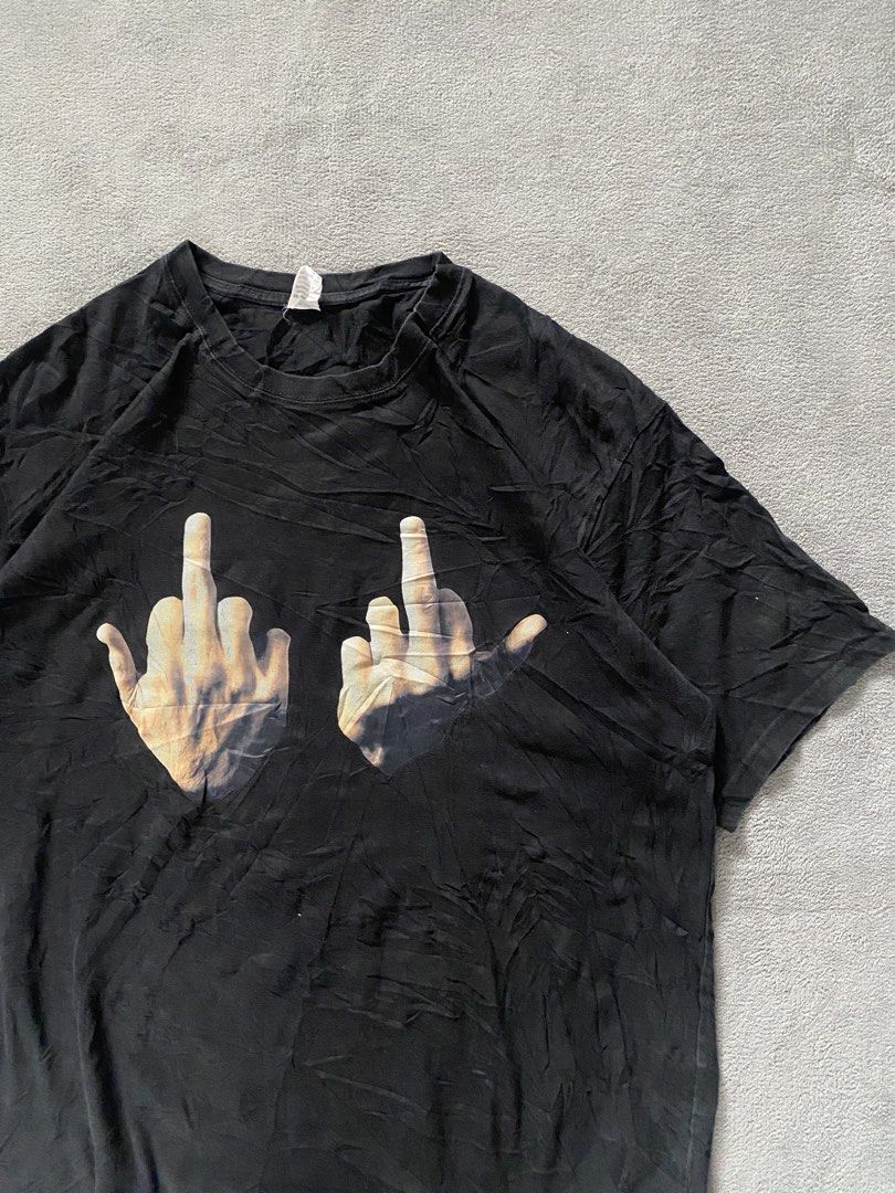 Fck U Shirt (Category: Tshirts & Polo Shirts ) located in Ozamiz City. Submitted by thriftnikael (Listing ID 1470511280, Image 2). Description: width: 24 length: 29 size: xl Color rate: 10/10 Condition: 10/10 Issue: n/a .