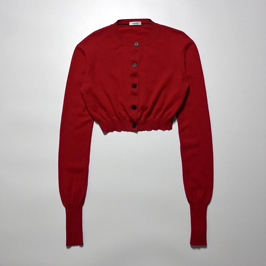 Ferragamo Cashmere Cropped Cardigan (Category: Coats, Jackets and Outerwear) located in Cebu City. Submitted by franceuy (Listing ID 1470473190, Image 1). Description: Good As New No Issue W-16 L-15 Color rate: 10/10 Cebu City📍.