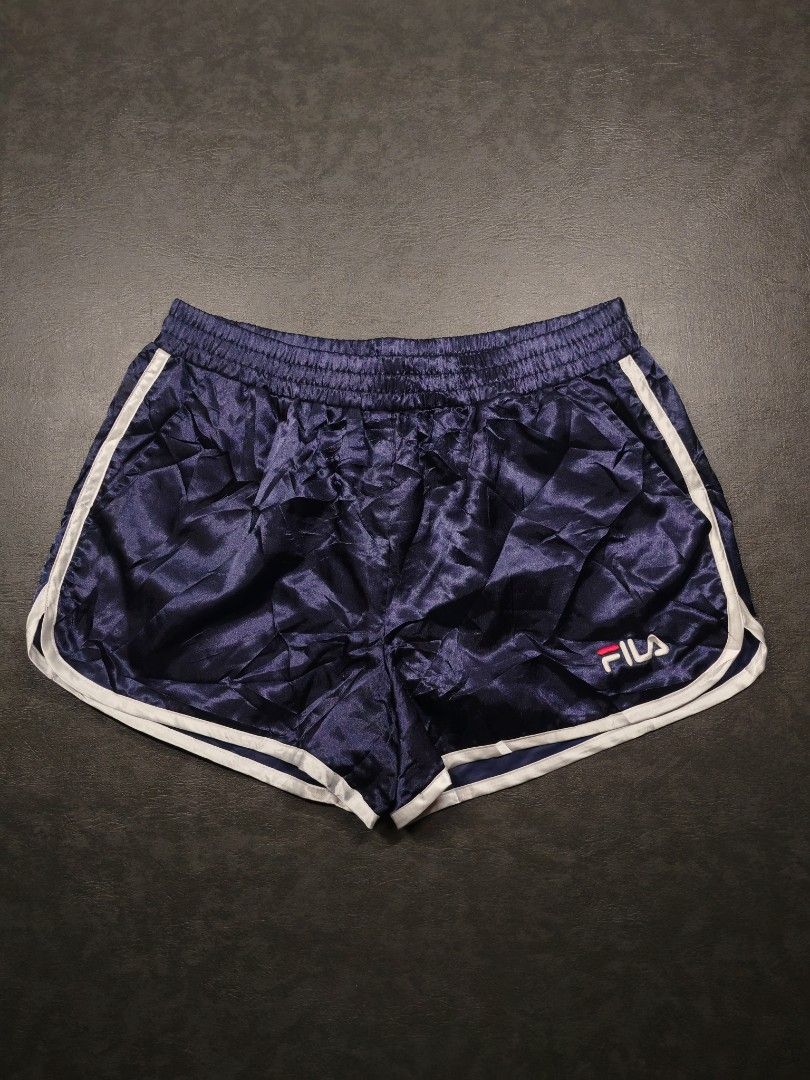 Fila Nylon Athletic Track Shorts (Category: Shorts) located in Kalibo. Submitted by relivethearchives (Listing ID 1470421052, Image 1). Description: Fila Nylon Athletic Track Shorts as New Condition ( Hangtag still intact) DIMES Waist: 28 stretch up to 33 Length: 12.