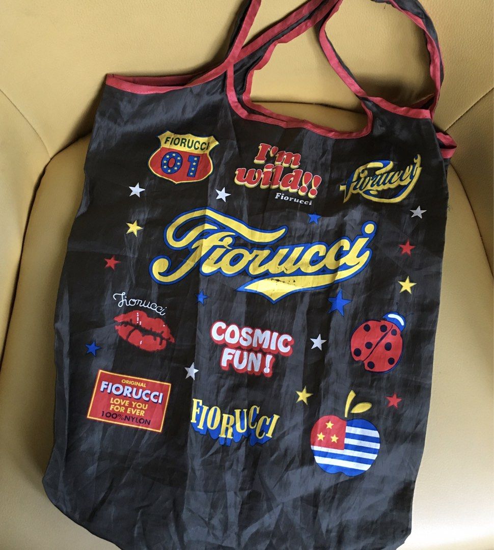Fiorucci Nylon Shopper Tote Bag (Category: Looking For) located in Tarlac. Submitted by greatfindstrlc (Listing ID 1470438076, Image 3). Description: Italian Fashion, with playful, pop-art, vintage graphics. “Cosmic Fun!”.