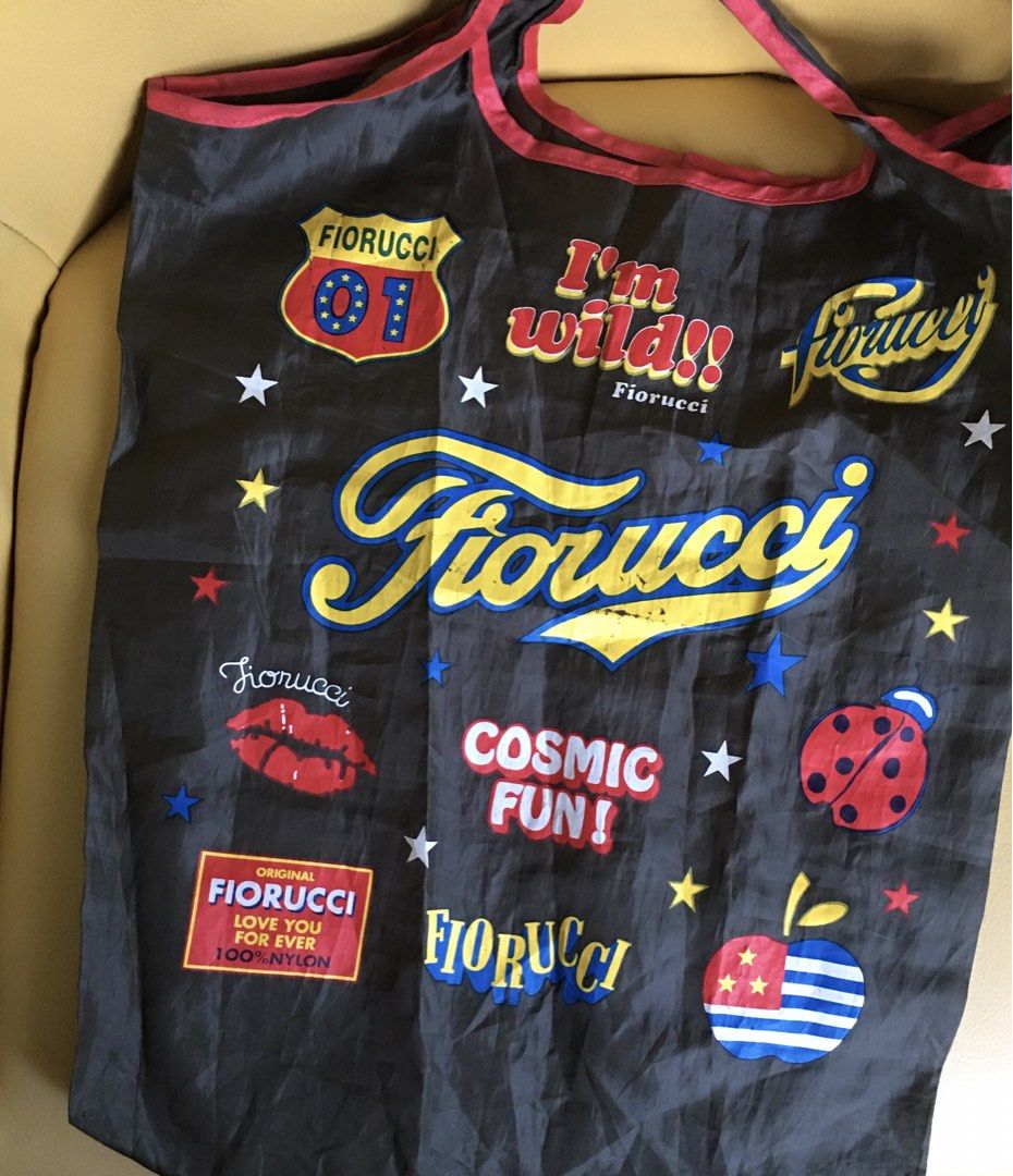 Fiorucci Nylon Shopper Tote Bag (Category: Looking For) located in Tarlac. Submitted by greatfindstrlc (Listing ID 1470438076, Image 2). Description: Italian Fashion, with playful, pop-art, vintage graphics. “Cosmic Fun!”.