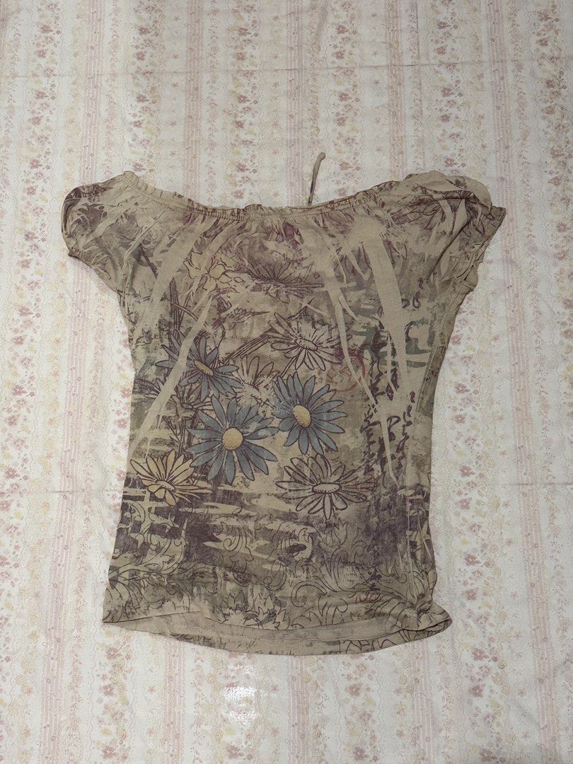 floral peasant top (Category: Blouses) located in San Pedro. Submitted by swiit_fruutz (Listing ID 1470385268, Image 3). Description: (SKIRT NOT INCLUDED) 𑣲𝄞 size: S-L mine: 150 𝓨𝓸𝓾 𝓬𝓪𝓷 𝓹𝓪𝓲𝓻 𝓲𝓽 𝔀𝓲𝓽𝓱… cream or beige brown arm warmers, long skirt, short leg warmers/chunky mary janes ᯓ‎𝄞 REMINDER All clothes are preloved. By proceeding with your purchase, you acknowledge and agree to this condition and confirm that you have read t