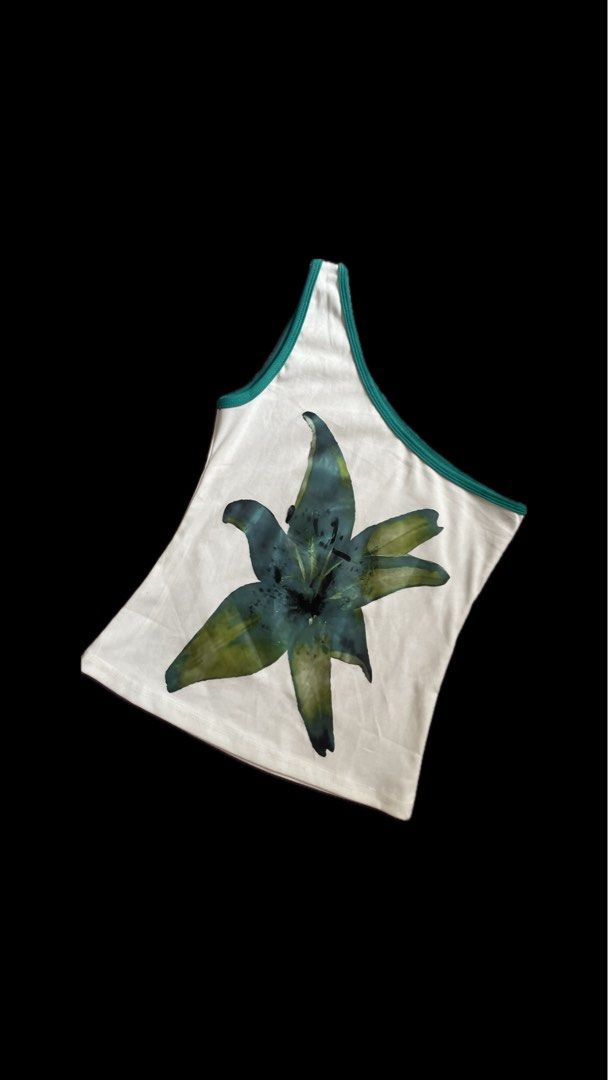 Flower Print One Shoulder Top (Category: Sleeveless) located in Valenzuela. Submitted by inhale.lasagne (Listing ID 1470420459, Image 2). Description: .