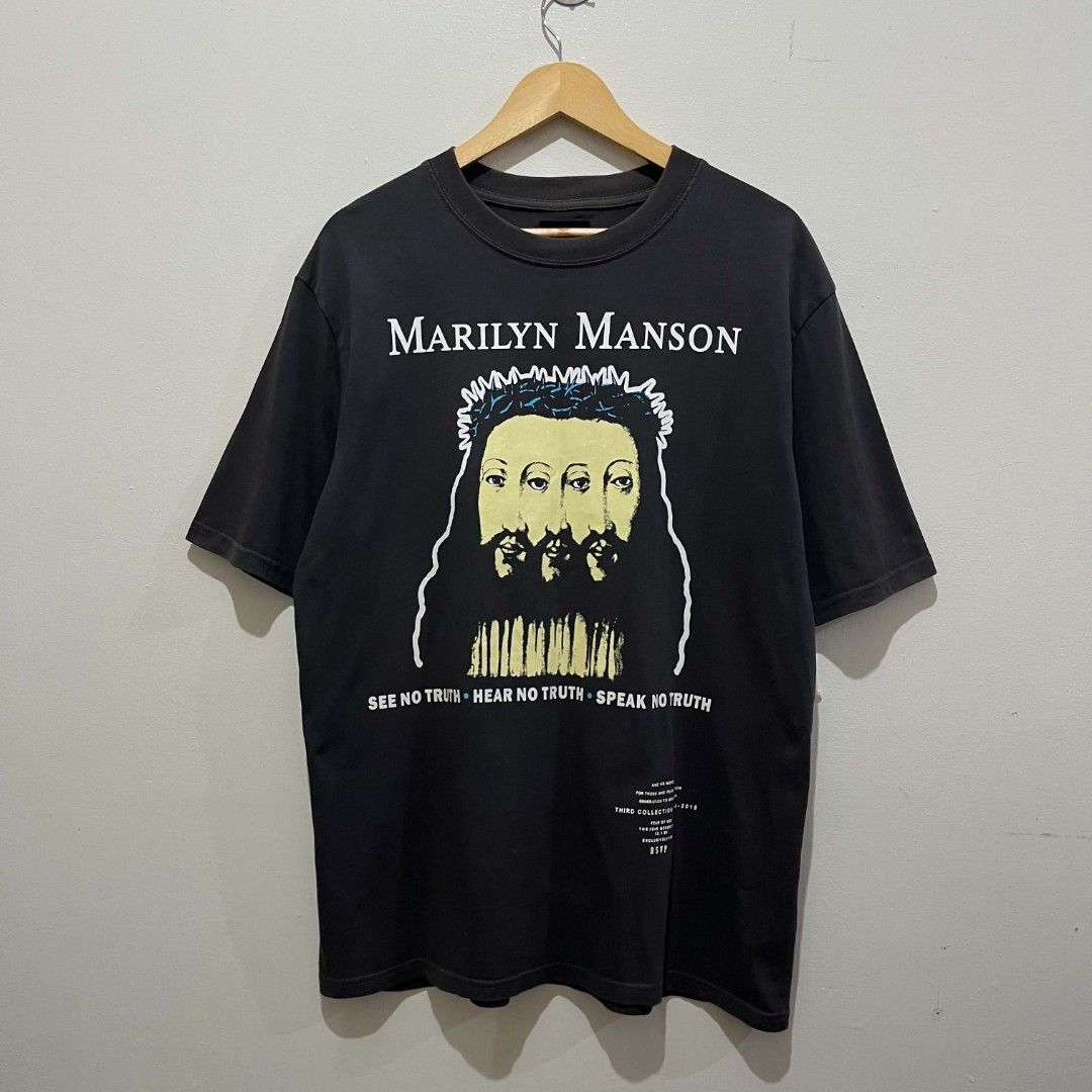FOG Marilyn Manson (Category: Tshirts & Polo Shirts ) located in Manila. Submitted by dailyhustlin6100 (Listing ID 1470535260, Image 1). Description: Size large dimes: 22-23 width / 29 length Vintage Condition.