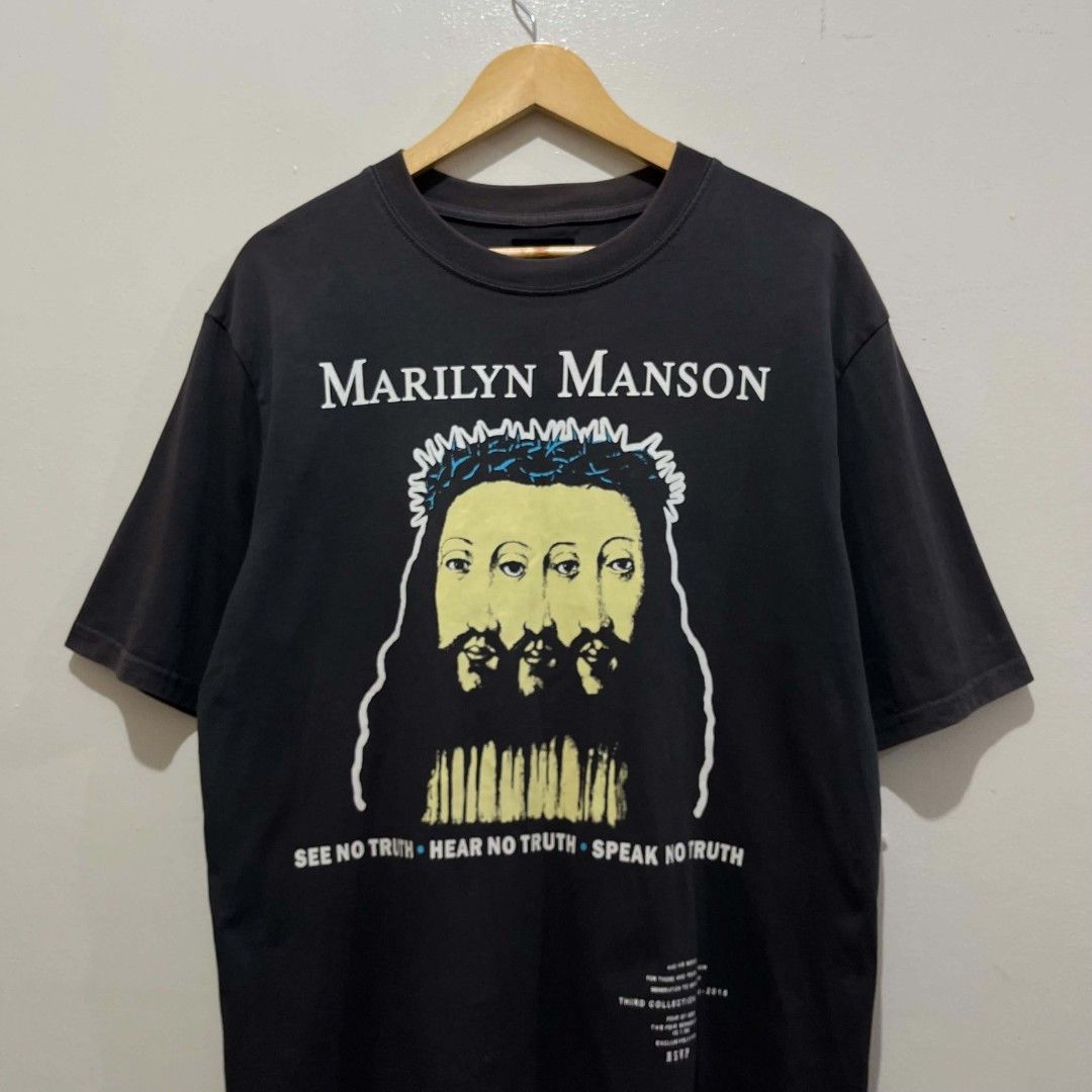 FOG Marilyn Manson (Category: Tshirts & Polo Shirts ) located in Manila. Submitted by dailyhustlin6100 (Listing ID 1470535260, Image 2). Description: Size large dimes: 22-23 width / 29 length Vintage Condition.