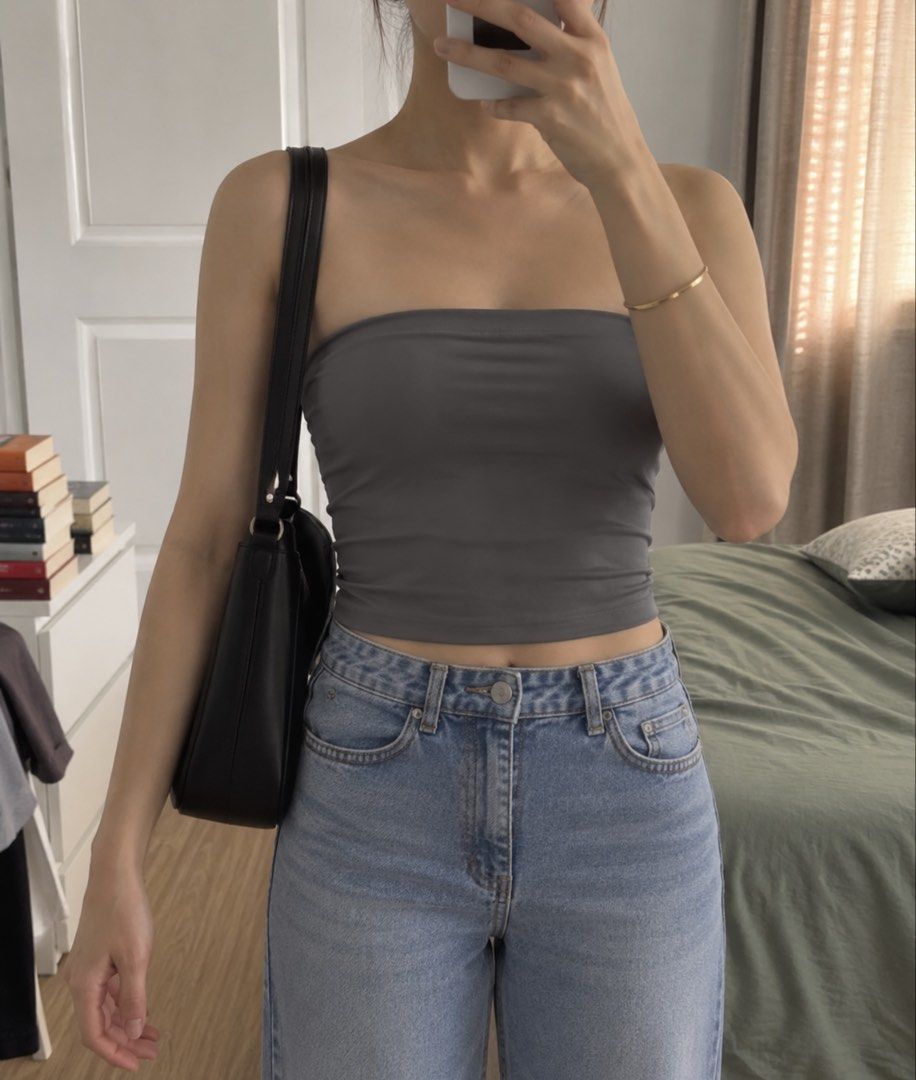 Forever 21 Dark Gray Tube Top (Category: Others Tops) located in Muntinlupa City. Submitted by alexisofia (Listing ID 1470499458, Image 1). Description: like new, worn a few times only / excellent condition Size: M/L (Forever 21) Brand: Forever 21 .