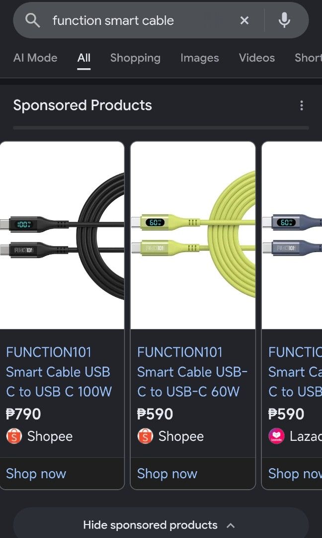 Function with display cable 60aw (Category: Chargers & Cables) located in Cebu City. Submitted by petegohan (Listing ID 1470472039, Image 3). Description: .