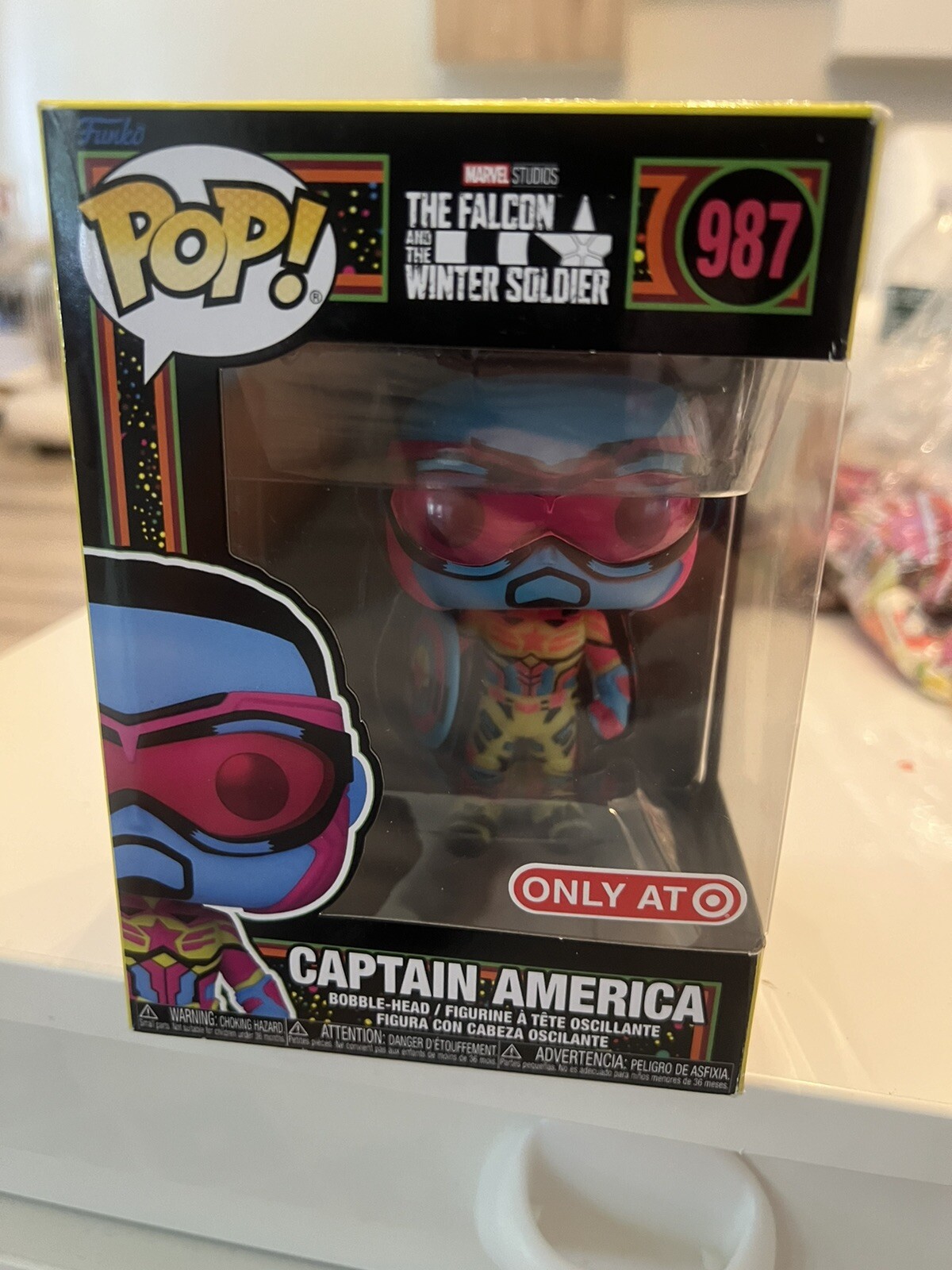Funko Pop! Captain America Falcon Black Light #987 Marvel Target ...