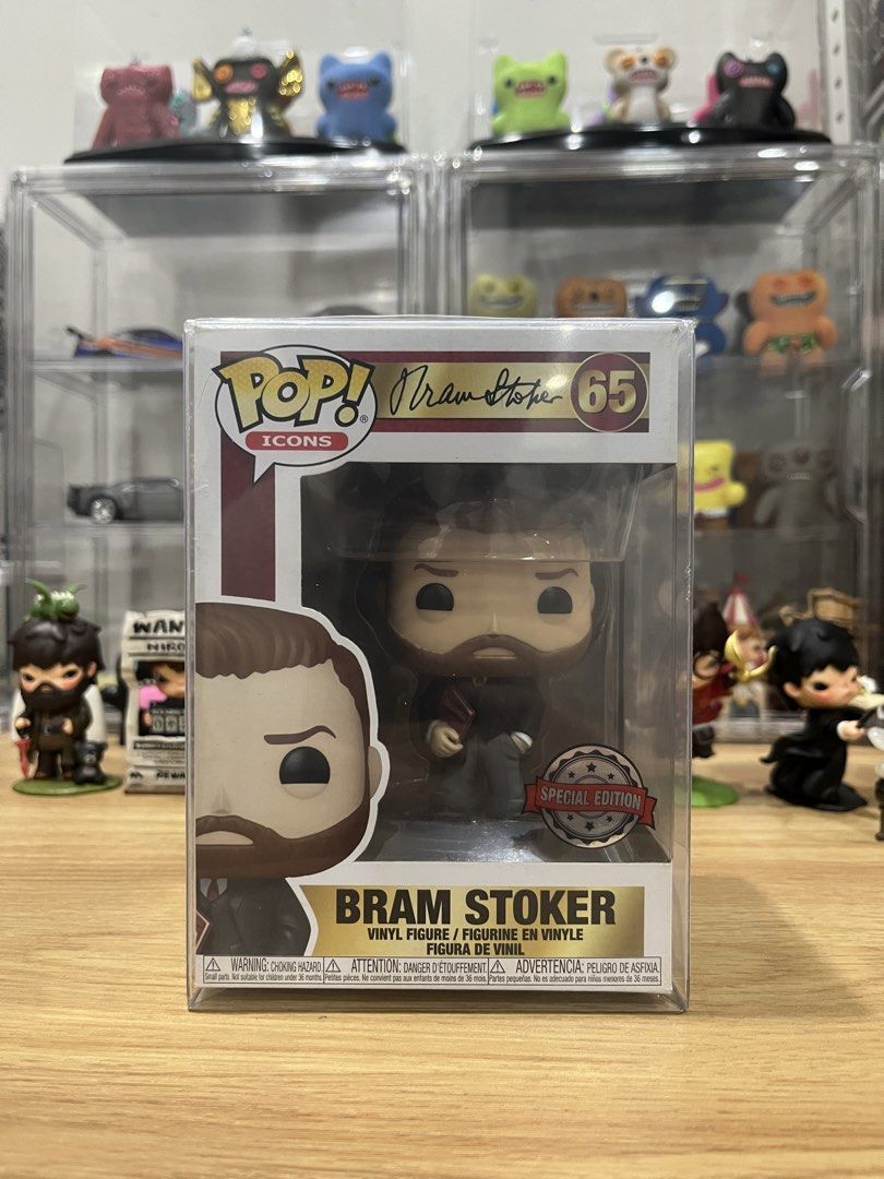 Funko Pop Icons Bram Stoker SE (Category: Action & Battle Toys) located in Bacoor. Submitted by chongscollectibles (Listing ID 1470487112, Image 1). Description: Box condition is 8.7/10. Protector included. Mop:Gcash Mod:Lalamove, LBC, J&T 📍The District Dasmariñas, Alabang Town Center, Festival Mall, Rockwell Makati (by schedule)..