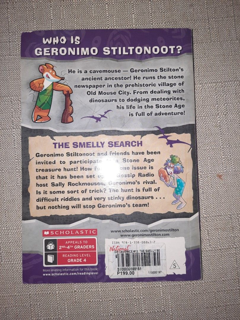 Geronimo Stilton Cavemice The Smelly Search (Category: Children's Books) located in Quezon City. Submitted by dannikkishoppe2 (Listing ID 1470476457, Image 2). Description: Geronimo Stilton Cavemice The Smelly Search‼️₱120‼️ • Like new.