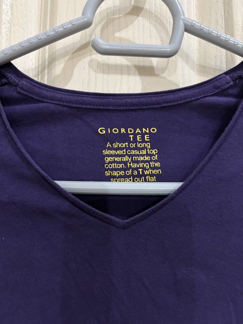 Giordano Purple Long Sleeve V-Neck (Category: Shirts) located in Mandaluyong City. Submitted by lovedbykks (Listing ID 1470411074, Image 2). Description: .