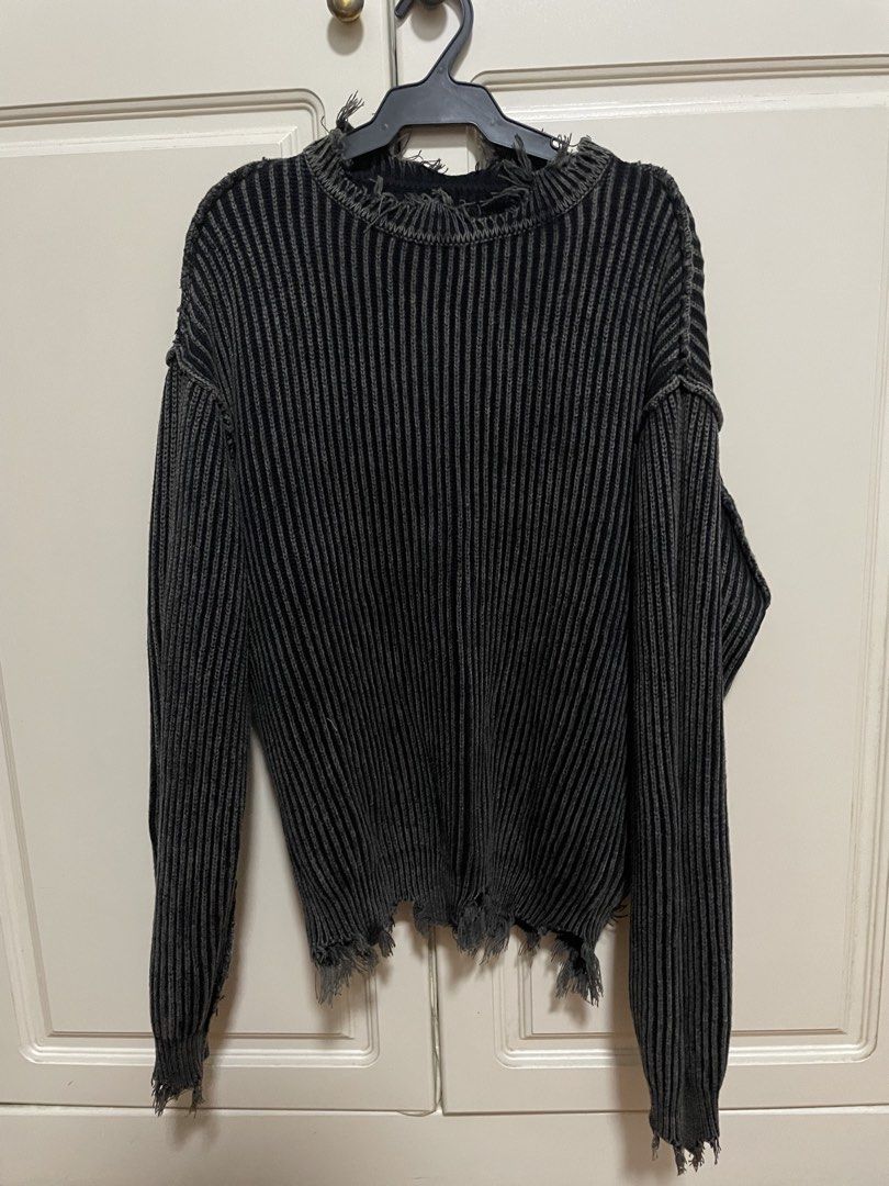 Goldie black/grey reversible sweater (Category: Coats, Jackets and Outerwear) located in Makati City. Submitted by crisbeooo (Listing ID 1470381462, Image 3). Description: Size M, relaxed fit (can fit size L) Reversible Used for a few times, no issues Goldie is a Hanoi-based brand.