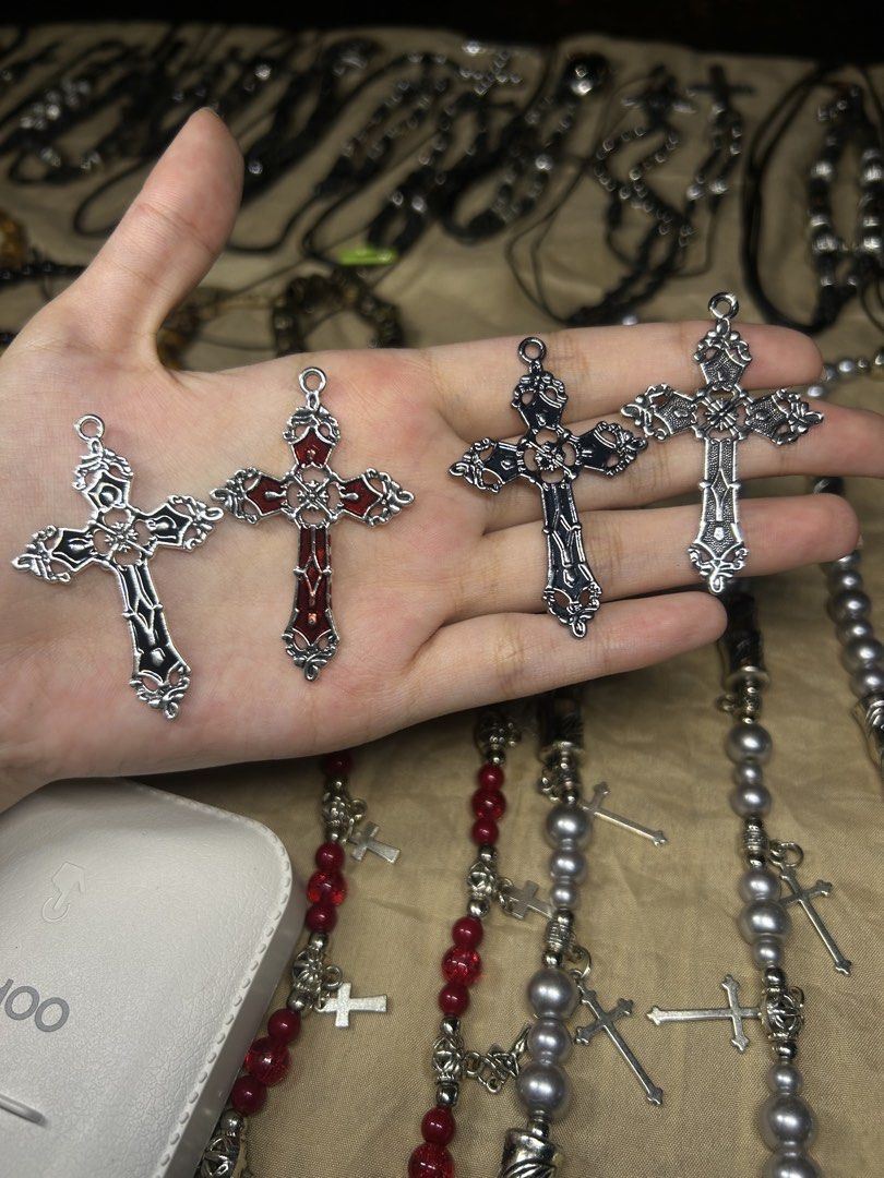 Gothic Cross Necklace (Category: Necklaces) located in Manila. Submitted by sophialeigh (Listing ID 1470424968, Image 2). Description: - handmade - adjustable - 100 pesos each.