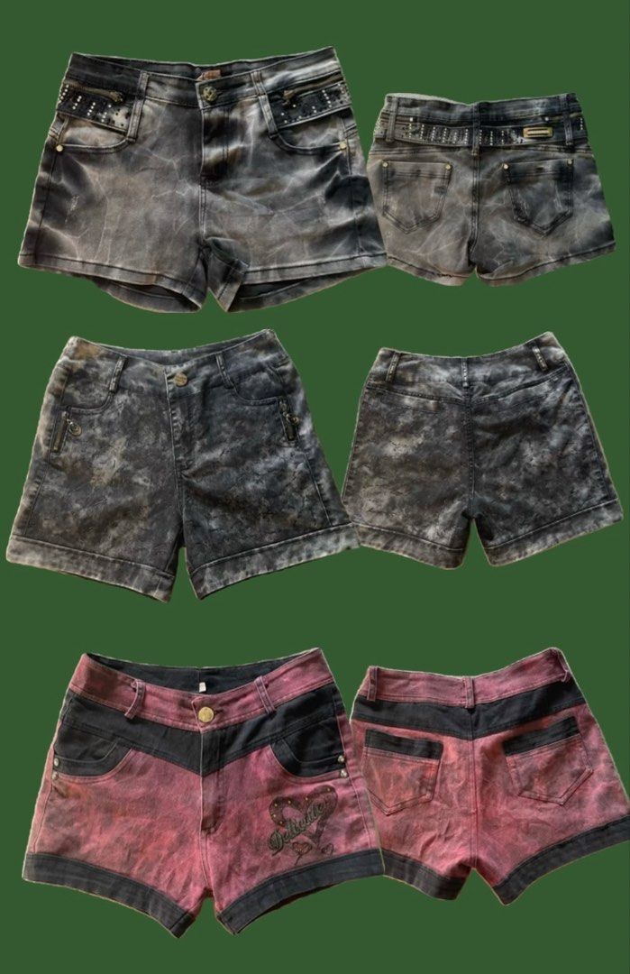 gothic/y2k shorts take all (Category: Shorts) located in San Quintin. Submitted by polasolah (Listing ID 1470518777, Image 1). Description: take all for 420₱ wash before use size:27-29 all specific details can be communicated tru chat. no flaws #minishort #grungevibes #gothicvibes #shortshorts.