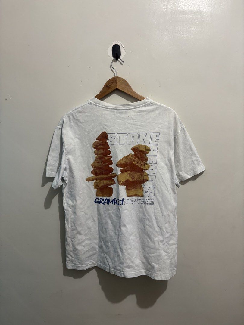 Gramicci Stoneheads Tee (Category: Tshirts & Polo Shirts ) located in Cabiao. Submitted by thelifeofgelo (Listing ID 1470379754, Image 2). Description: Gramicci Stoneheads Tee Size: Small Width: 20 Length: 26 Good as new Price: 850 + shipping fee.