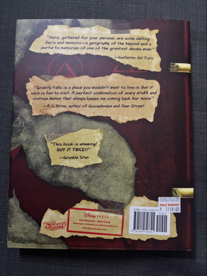 Gravity Falls Journal 3 Disney Press Book (Category: Children's Books) located in Makati City. Submitted by dharma444 (Listing ID 1470478684, Image 2). Description: Rfs: Decluttering - Orig price: PHP 1119 - Official Disney Press release of Gravity Falls Journal 3 - Written by creators Alex Hirsch and Rob Renzetti - Like New - First printing edition from July 2016 - Features full-color artwork, cryptic notes, and creature sketches - Hardcover for
