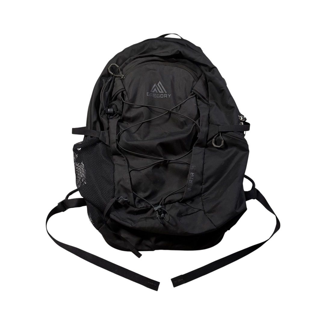 GREGORY "Intertia 24L" Dayhiking Multicompartment Backpack in Black (Category: Backpacks) located in Manila. Submitted by yama_archive (Listing ID 1470422174, Image 1). Description: GREGORY "Intertia 24L" Dayhiking Multicompartment Backpack in Black Dimes (inches starting from 0) — - Width: 16 - Length: 21 ₱2500 Issues: Minimal peeling inside back compartment & Needs cleaning Condition: 10/10 Color Rate: 10/10 *Color might be different in person 