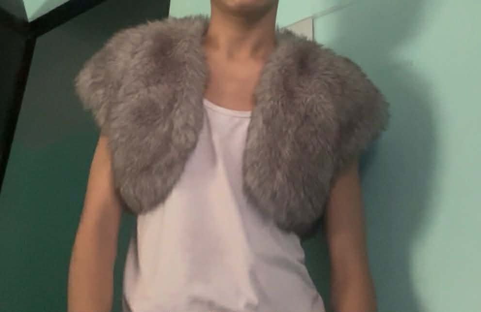 Grey Faux Fur Vest (Category: Sleeveless) located in Manila. Submitted by lovely.453 (Listing ID 1470352187, Image 2). Description: - Color: Grey perfect for halloween costumes - Material: Soft faux fur with smooth inner lining - Design: Open front, cropped cut that sits above the waist - Fit: Comfortable on the shoulders - Style: Great for layering over dresses and tank tops for parties or nights out.
