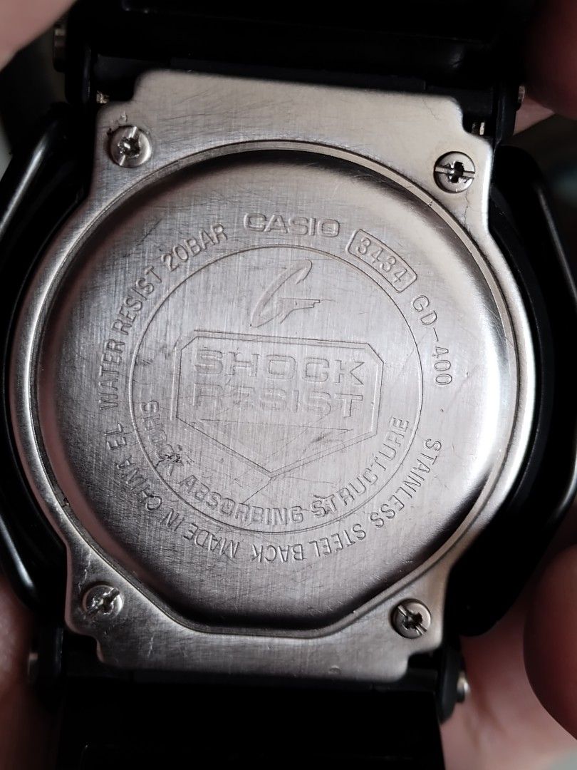 G-shock GD-400 (Category: Men's Watches) located in Quezon City. Submitted by reignkyle25 (Listing ID 1470502139, Image 2). Description: Good Condition fake strap orig bezel Quezon City.